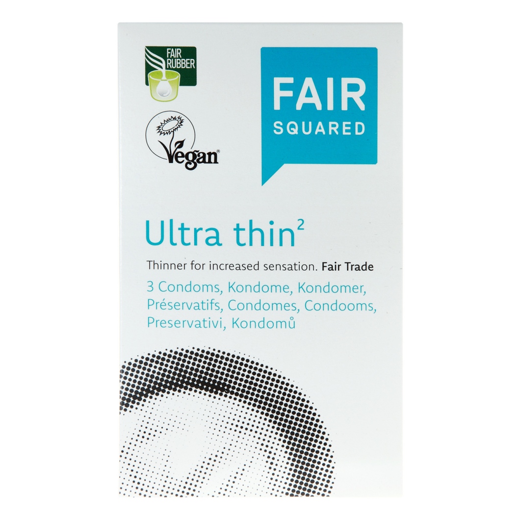 FAIR SQUARED vegane Kondome ULTRATHIN 3er Packung